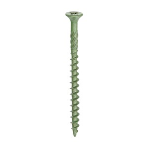 An economic but highly effective softwood decking screw. Plated to withstand up to 500 hours in a salt spray cabinet and designed to give a rapid installation and a secure fixing.

• Ribs under head for improved countersinking
• Helix shank for removing debris and to improve clamping
• 25&#176; sharp point and single lead for a fast start and improved thread acceptance