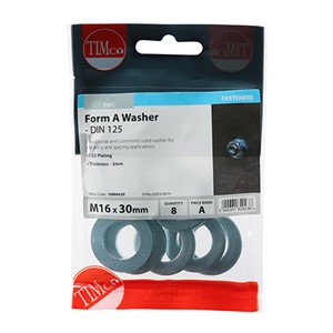 A traditional and commonly used washer for clamping and spacing applications.

• Plated in Trivalent Chromium (Cr3) Zinc