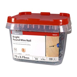 General use with full round head for clamping. Bright nails are self coloured and have no plating.

• Suitable for indoor applications
• Conforms to Eurocode 5 and service class 1