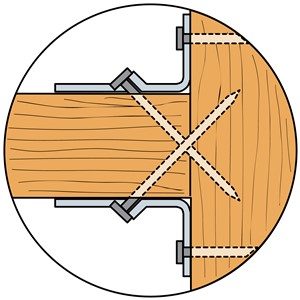 JHA is a height adjustable joist hanger for supporting timber joists from timber members.