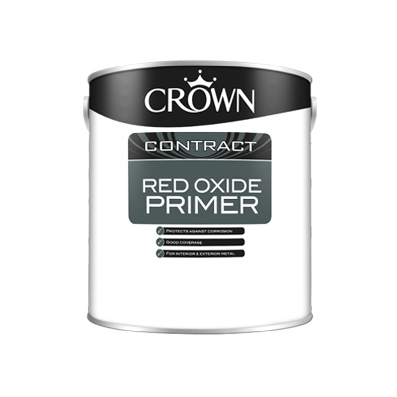 Crown Contract Red Oxide Primer protects against corrosion whilst providing good coverage. Suitable for ferrous metals