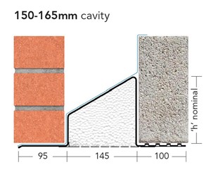 IG 2100mm - L1S150/2100 standard steel lintels used typically in cavity walls with a 150-160mm cavity and 100mm brick/blockwork on the inner and outer leafs.