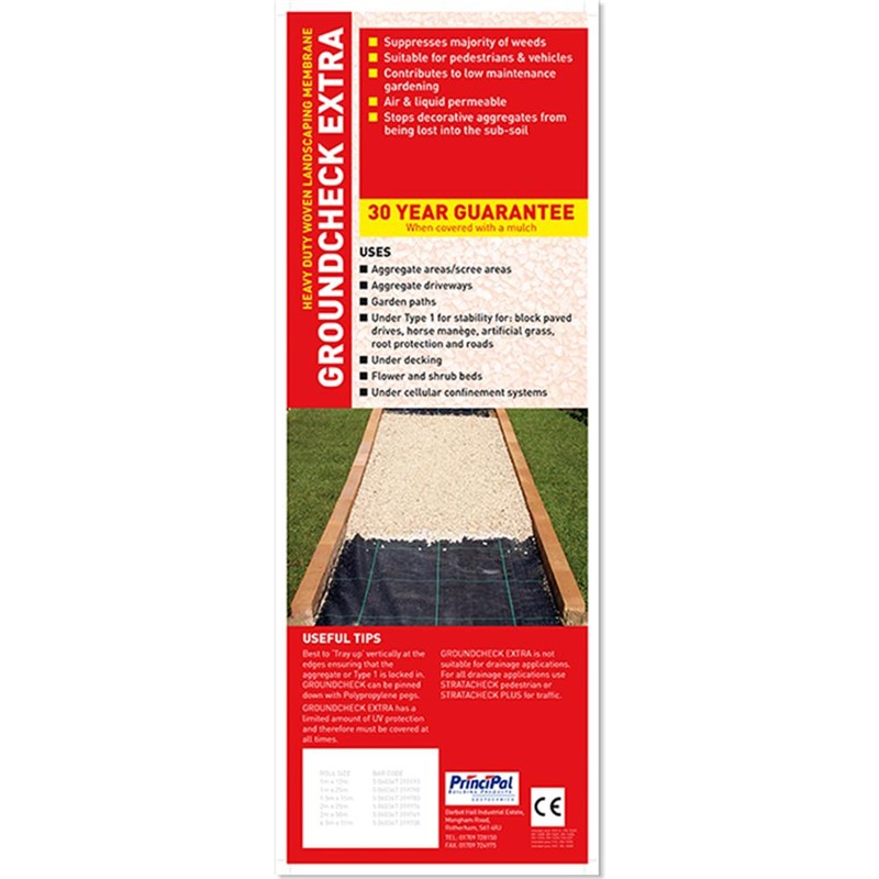 Groundcheck Extra Heavy Duty Woven Landscape Membrane 1 x 12m