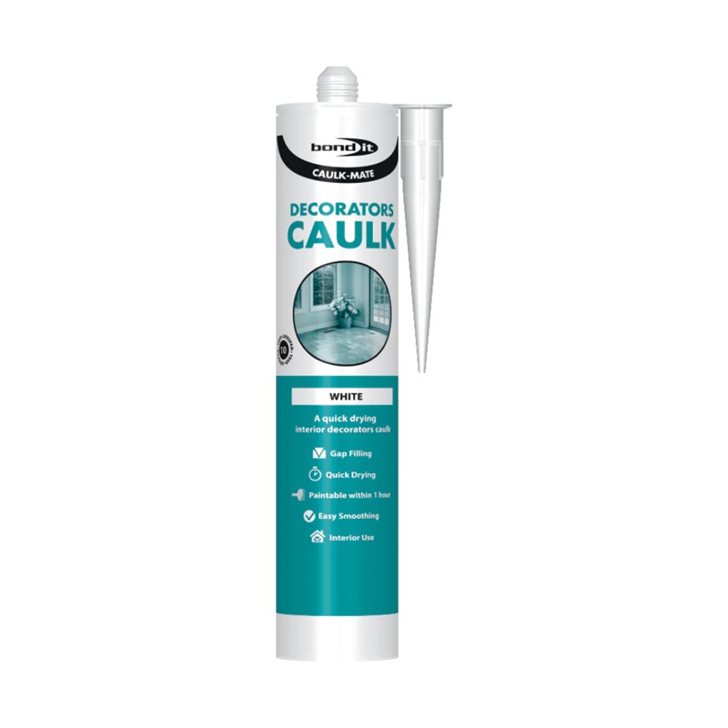 Everflex Contract 125 One Hour Caulk is a fast-drying flexible decorators’ filler and sealant that remains permanently flexible. Can be overpainted with most paint types or covered over with wallpaper; no sanding down required.